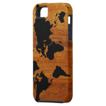 carte graphique noire du monde coque Case-Mate iPhone 5
