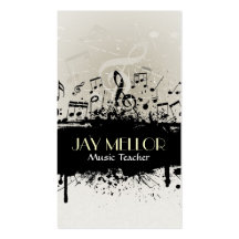 Carte grunge d'industrie musicale modèle de carte de visite