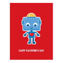 Carte heureuse d'art de robot des années 50 de Val Cartes Postales