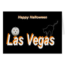 Carte heureuse de partie de Las Vegas Halloween