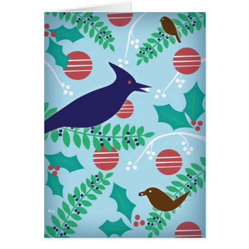 Carte heureuse moderne de vacances de geai bleu