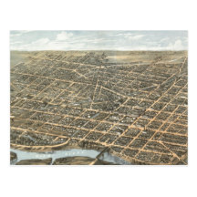 Carte imagée vintage de Dayton Ohio (1870) Cartes Postales