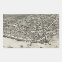 Carte imagée vintage de Narragansett RI (1888) autocollants