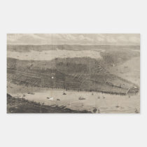 Carte imagée vintage de New York City (1876) autocollants