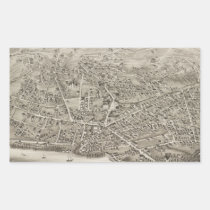 Carte imagée vintage de Newton mA (1878) autocollants