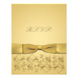 Carte IMPRIMÉE de l'or RSVP de RUBAN Faire-parts