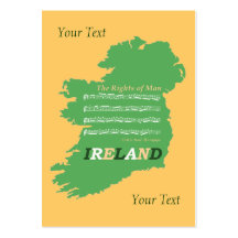 Carte irlandaise de musique de feuille d'air de mu cartes de visite professionnelles