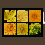 Carte jaune de fleur cartes