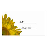 Carte jaune d'endroit de mariage de tournesol modèles de cartes de visite