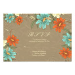 Carte l'épousant crème orange de l'aqua chic vinta bristols