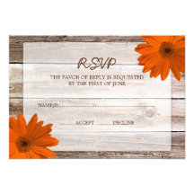 Carte l'épousant en bois de réponse de la grange R Faire-parts
