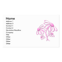 Carte lunatique de profil de Daisys Modèles De Cartes De Visite