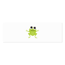 Carte maigre de profil de grenouille heureuse carte de visite