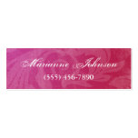Carte maigre grunge Girly de profil de remous rose Cartes De Visite Personnelles
