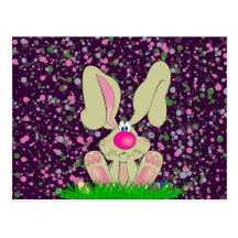 Carte mignonne de recette de lapin cartes postales