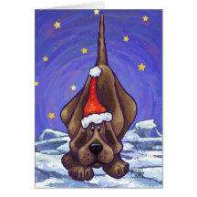 Carte mignonne de vacances de chien de chasse