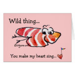 Carte mignonne de Valentine de coeur de chose sauv