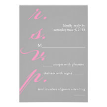 Carte moderne de RSVP Invitations