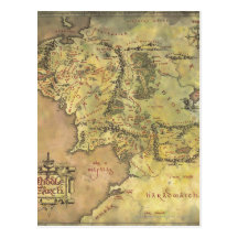 Carte moyenne de la terre carte postale