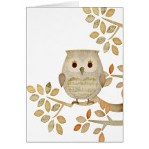 Carte musicale de hibou d'arbre
