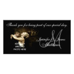 Carte noire et blanche de monogramme de Merci de m Cartes Avec Photo