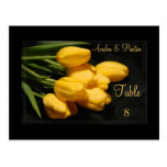 Carte noire et jaune élégante d'arrangement de Tab Carte Postale