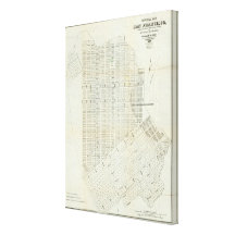Carte officielle de San Francisco Toiles Tendues Sur Châssis