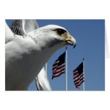 Carte, "oiseau et drapeaux "