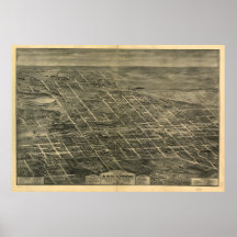 Carte panoramique d'Anniston Alabama 1903 Affiches