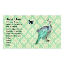 Carte peinte élégante de damassé de Julep en bon é Modèle De Carte De Visite