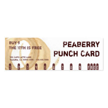 Carte perforée de boissons de café de tache de Pea Modèles De Cartes De Visite