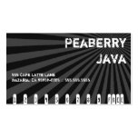 Carte perforée foncée de boissons de Peaberry Java Modèles De Cartes De Visite