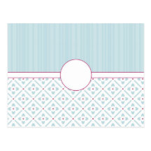 Carte personnalisable bleue d'Aqua élégant Cartes Postales