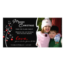 Carte photo d'arbre de Noël de concepteur Cartes Avec Photo