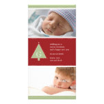 Carte photo d'arbre de Noël de monogramme Cartes De Vœux Avec Photo