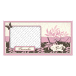 Carte photo de bébé de papillon cartes de vœux avec photo