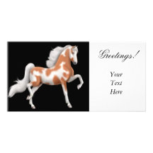 Carte photo de cheval de Saddlebred d'Américain Cartes De Vœux Avec Photo
