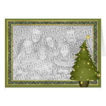 Carte photo de coutume d'arbre de Noël de Lil d'am