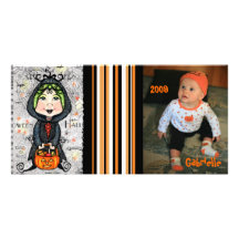 Carte photo de coutume de Halloween Photocarte