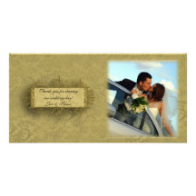 Carte photo de damassé d'or cartes avec photo