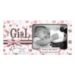 Carte photo de fille modèle pour photocarte