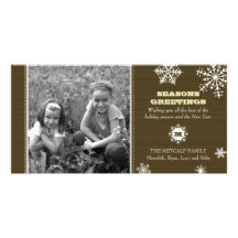 Carte photo de flocon de neige de filet photocarte customisée