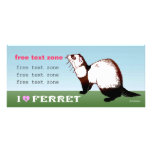 carte photo de furet carte double