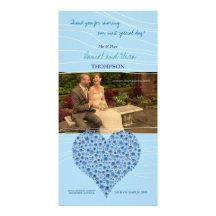 Carte photo de Merci de mariage de coeur de rose d Cartes De Vœux Avec Photo