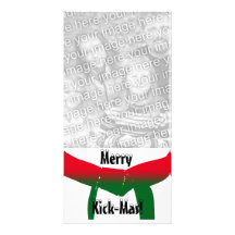 Carte photo de Noël d'arts martiaux Cartes Avec Photo