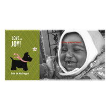Carte photo de Noël de Scottie Photocarte Personnalisée