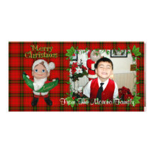 Carte photo de Noël d'Elf Modèle Pour Photocarte