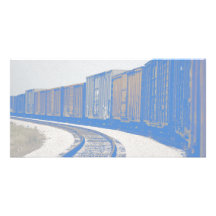 Carte photo de train de fret cartes avec photo