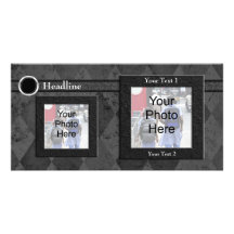 Carte photo fait sur commande, mariage noir ou con photocarte customisée