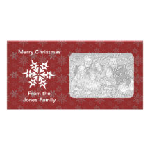 Carte photo - flocons de neige cartes avec photo